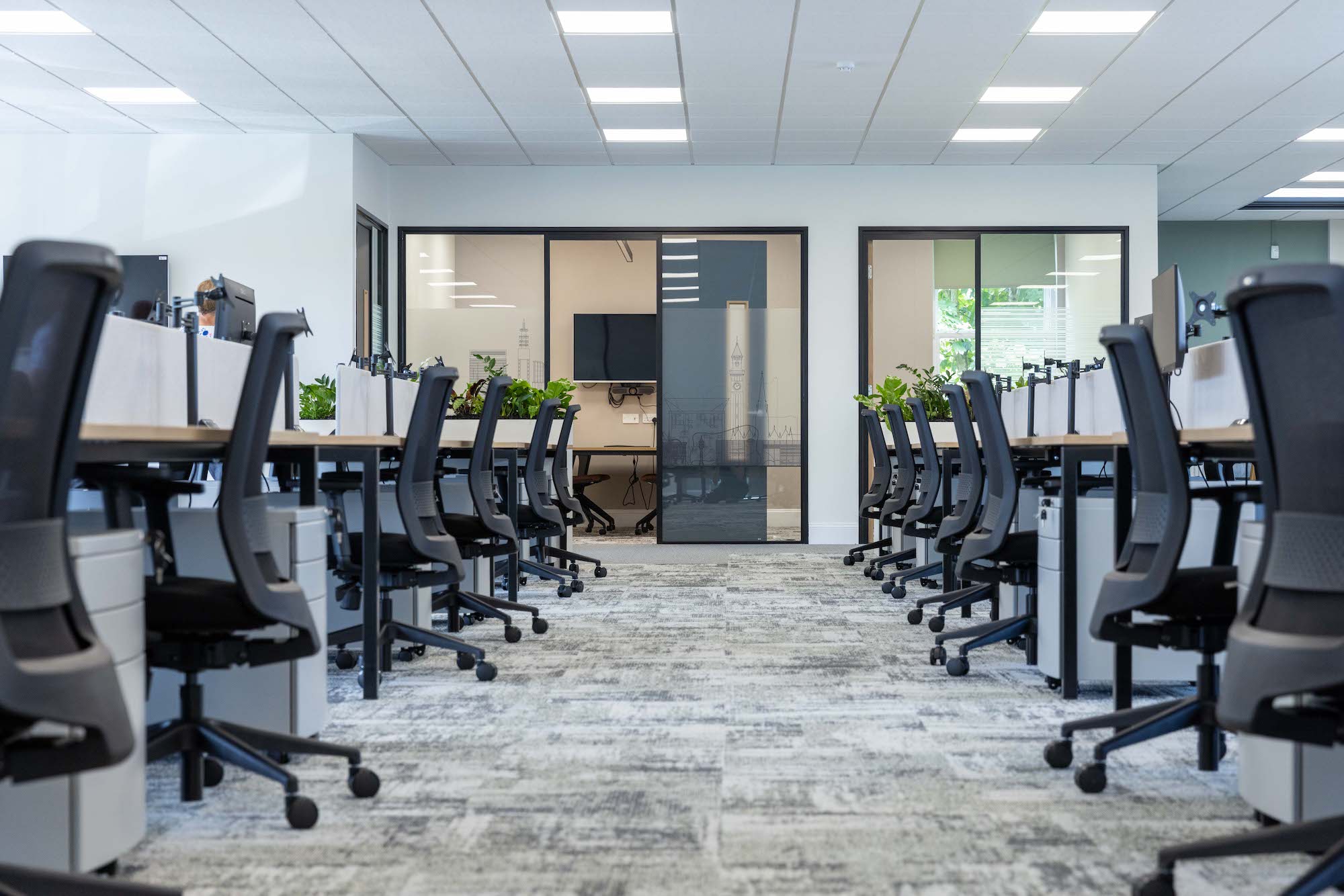 Office workplace design by Rhino interiors.